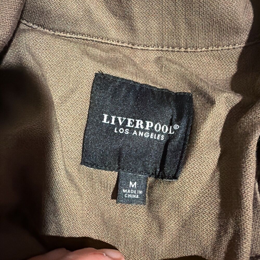 Liverpool Los Angeles Jacket Womens Size Medium Brown Button Front Pockets - Picture 7 of 12